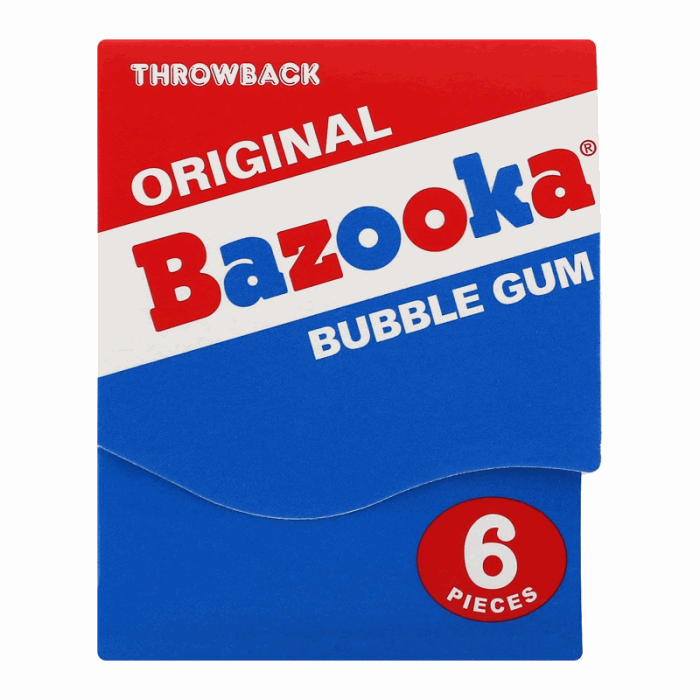 Bazooka Gum Throwback Mini Wallet 6-Piece Pack (43g)