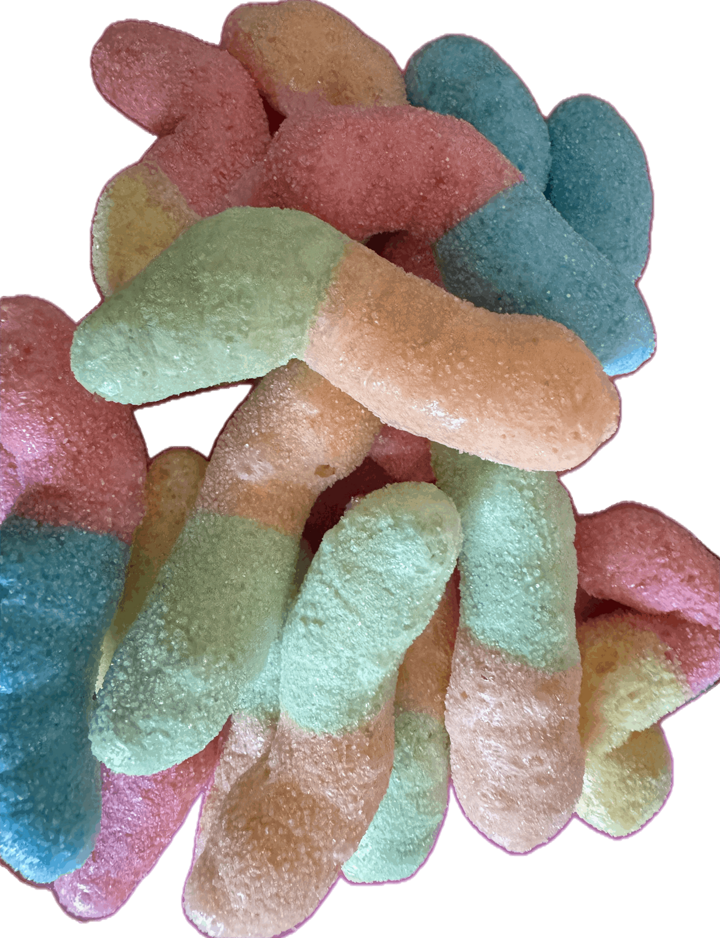 Freeze Dried Sour Gummy Glow Neon Worms