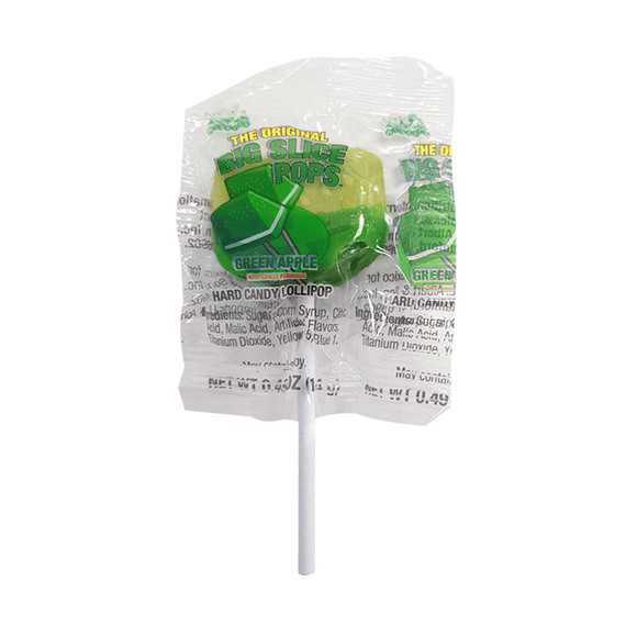 Alberts Big Slice Pops Green Apple - 0.42oz (11.9g)