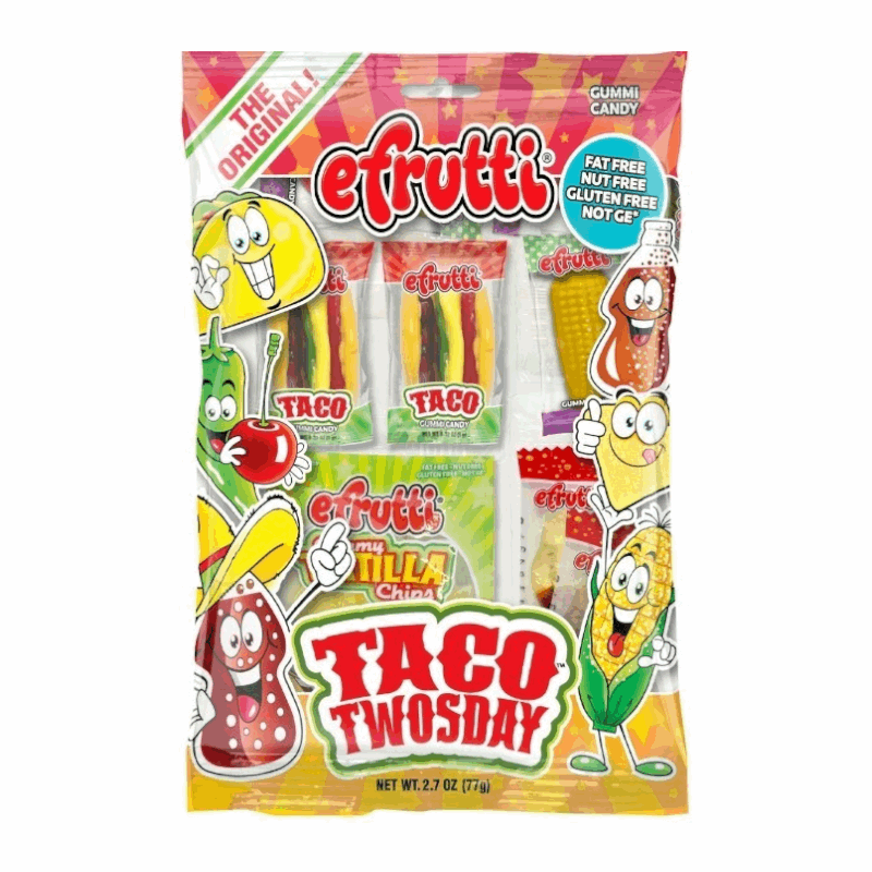 eFrutti Gummi Taco Twosday Shelf Tray 2.7oz (77g)