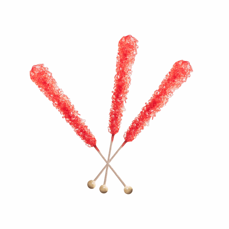 Strawberry Red - Rock Candy on a Stick 0.8oz (23g)