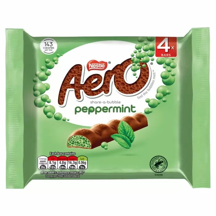 Aero Peppermint Mint Chocolate Multipack 4 Pack (108g)