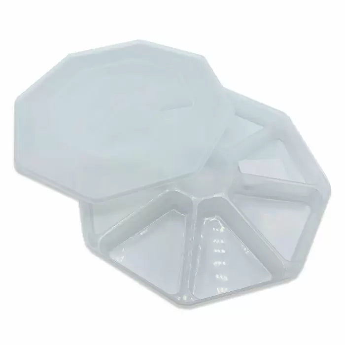 Empty Octagon 8 Section Nibble Platter & Lid (33cm x 5cm x 33cm)