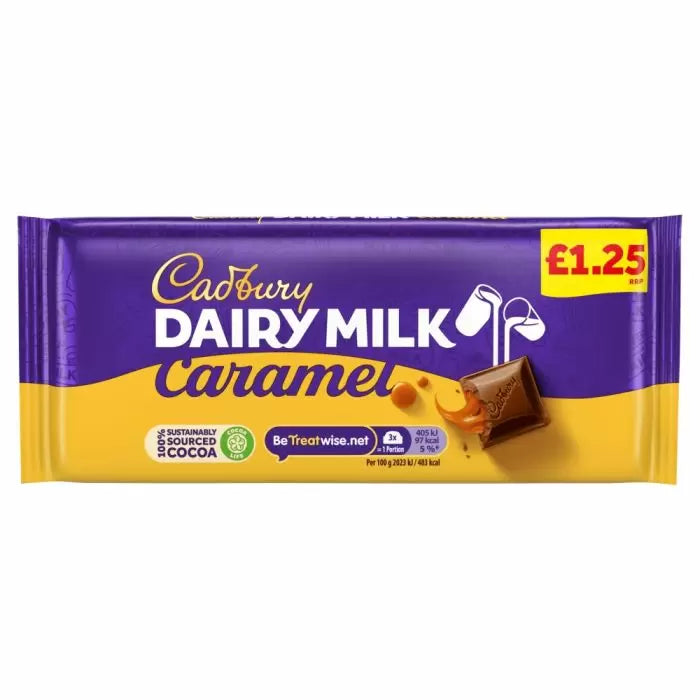 Cadbury Dairy Milk Caramel Chocolate Bar (120g)