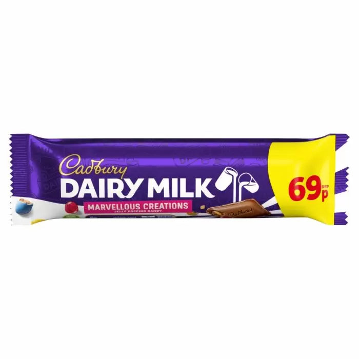 Cadbury Dairy Milk Marvellous Creations Jelly Popping Chocolate Bar (47g)