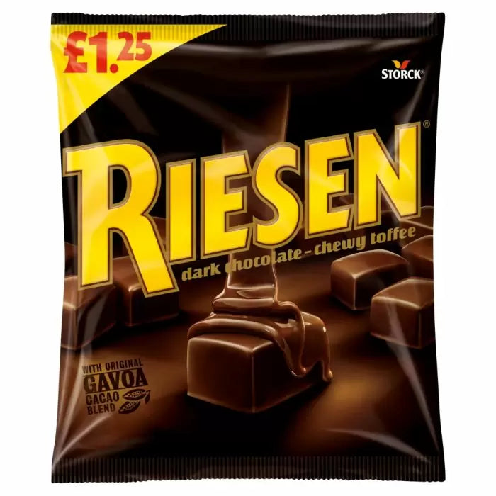 Riesen Dark Chocolate Chewy Toffee Bag (110g)