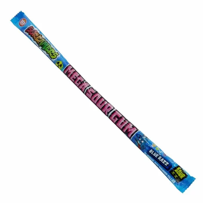 ZED Candy Screamers Mega Sour Blue Razz Gum (30g)