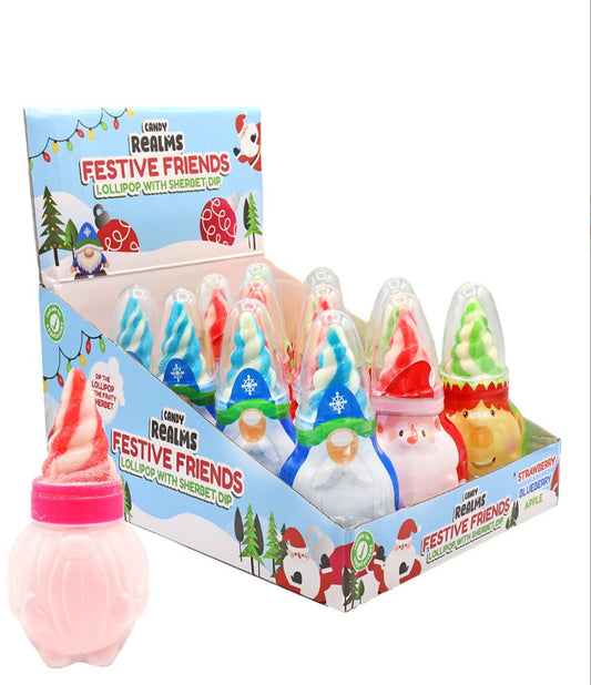 Candy Realms Festive Friends Lollipop and Sherbet Dip 50g