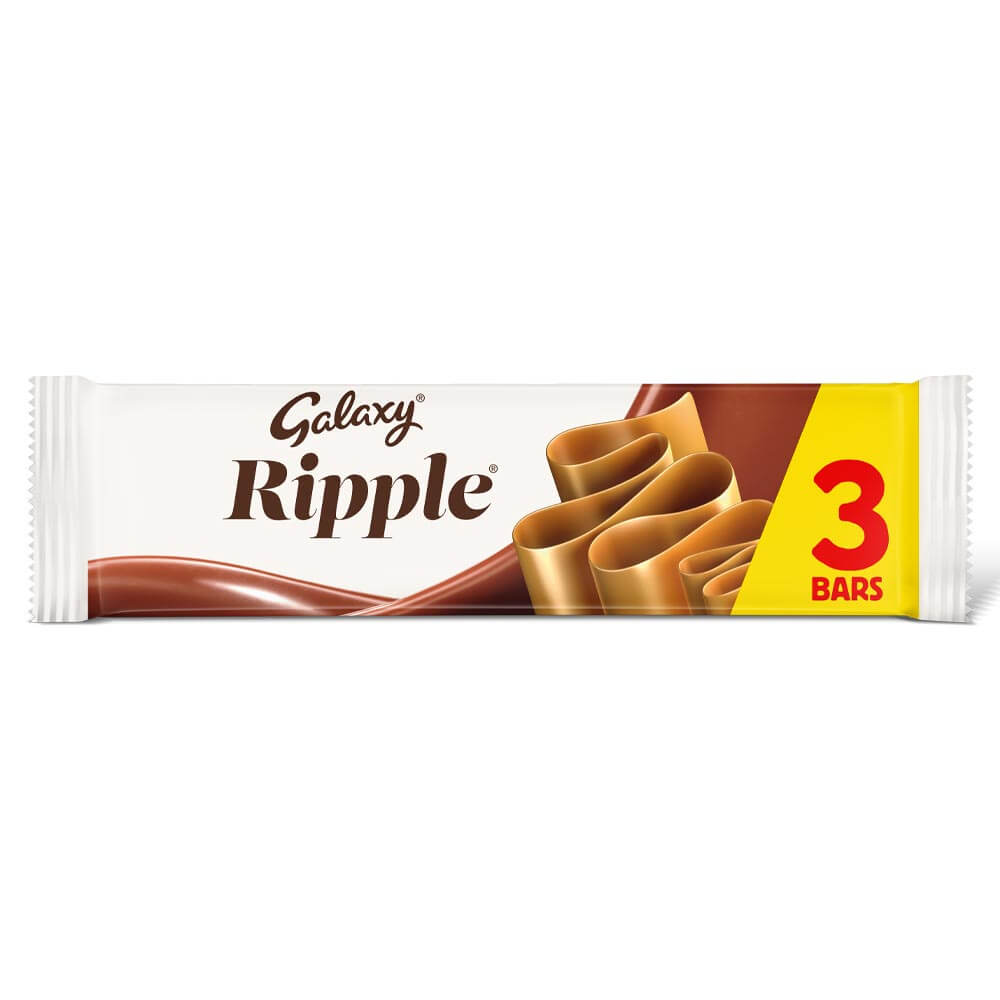CLEARANCE: Galaxy Ripple Milk Chocolate Snack Bars Multipack 3x30g