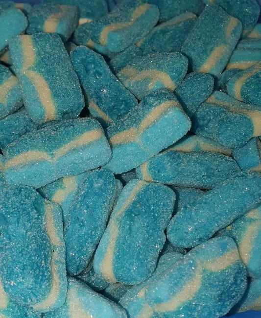 Freeze Dried Sour Blue Raspberry Slices