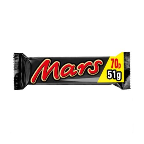 Mars, Caramel, Nougat & Milk Chocolate Snack Bar 51g