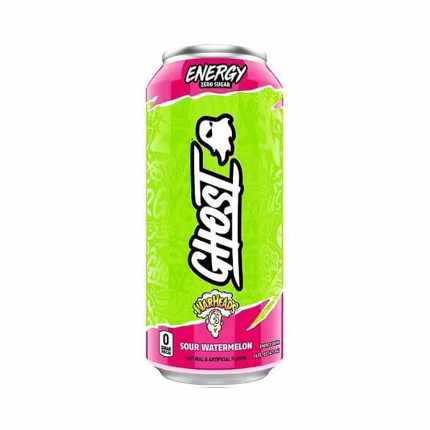 Ghost - Warheads Sour Watermelon Zero Sugar Energy Drink - 16fl.oz (473ml)