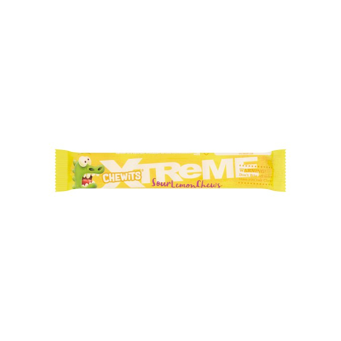 CLEARANCE : Chewits Xtreme Sour Lemon Chews 34g