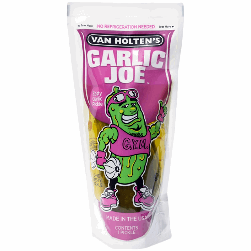 Van Holten's Garlic Joe Zesty Garlic Pickle-In-A-Pouch 6.9oz (196g)