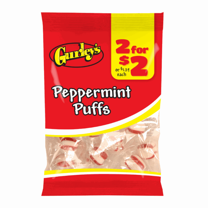 Gurleys Gurley's Peppermint Puffs Bag 1.5oz (43g)