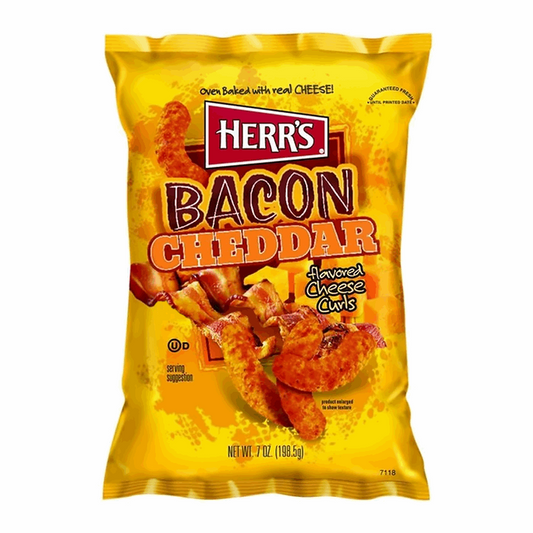 Herr's Bacon Cheddar Cheese Curls 6oz (170g)