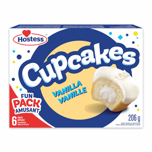 Hostess Vanilla Cupcakes 6 Pack  (206g)