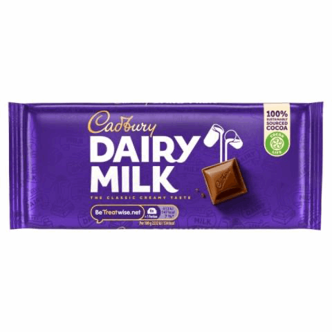 Cadbury Dairy Milk Chocolate Bar  (120g)