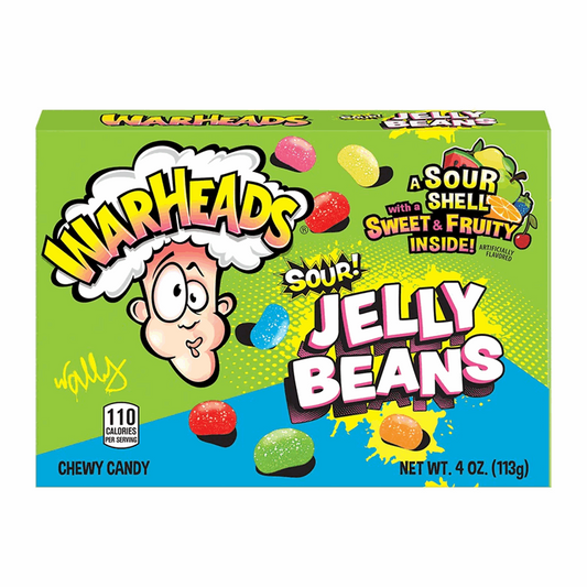 Warheads Extreme Sour Jelly Beans Theatre Box g 4oz (113g)