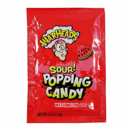 Warheads Sour Popping Candy Pouch Watermelon 0.33oz (9g)