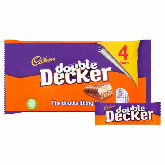 Cadbury Double Decker Chocolate Bar 4 Pack Multipack (4 x 37g) (149.2g)